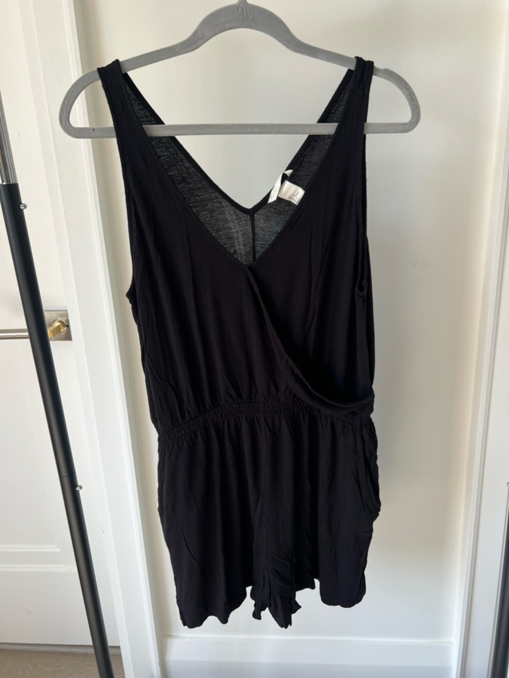 H&M Black Sleeveless V-Neck Romper